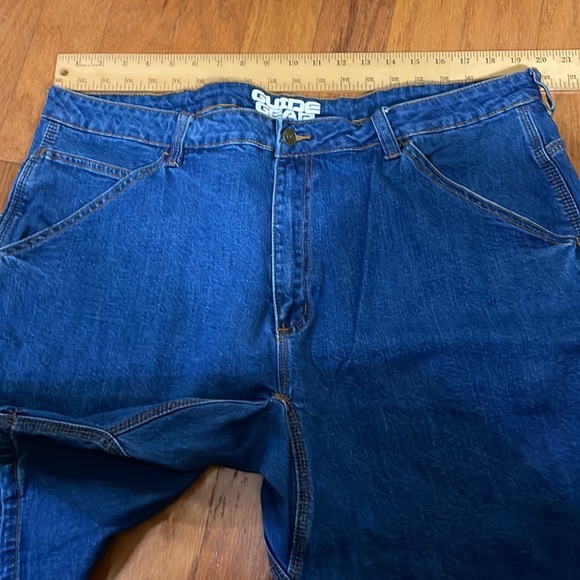 Guide Gear Jean Cargo Shorts tag Size 42 98% Cotton 2% Spandex Blue Carpenter - Picture 10 of 11